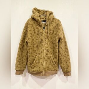 Original Use - Men’s Brown Taupe Cheetah Regular Fit Zip-Up Hoodie